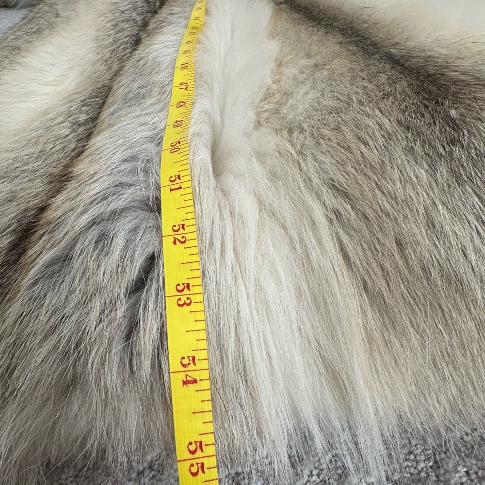 Unisex Golden Isle Shadow Fox Fur Coat Full Length - Picture 8 of 16